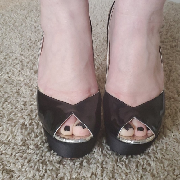 Baldan heels platform 37 patent black silver - Picture 8 of 8